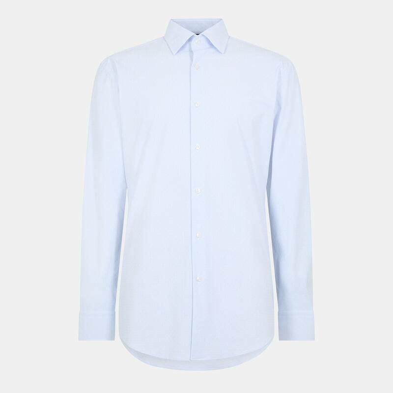 ボス メンズ トップス シャツ ニット 長袖 Boss Hanknitted 222 LongSleeve Shirt LightBlue ブルー