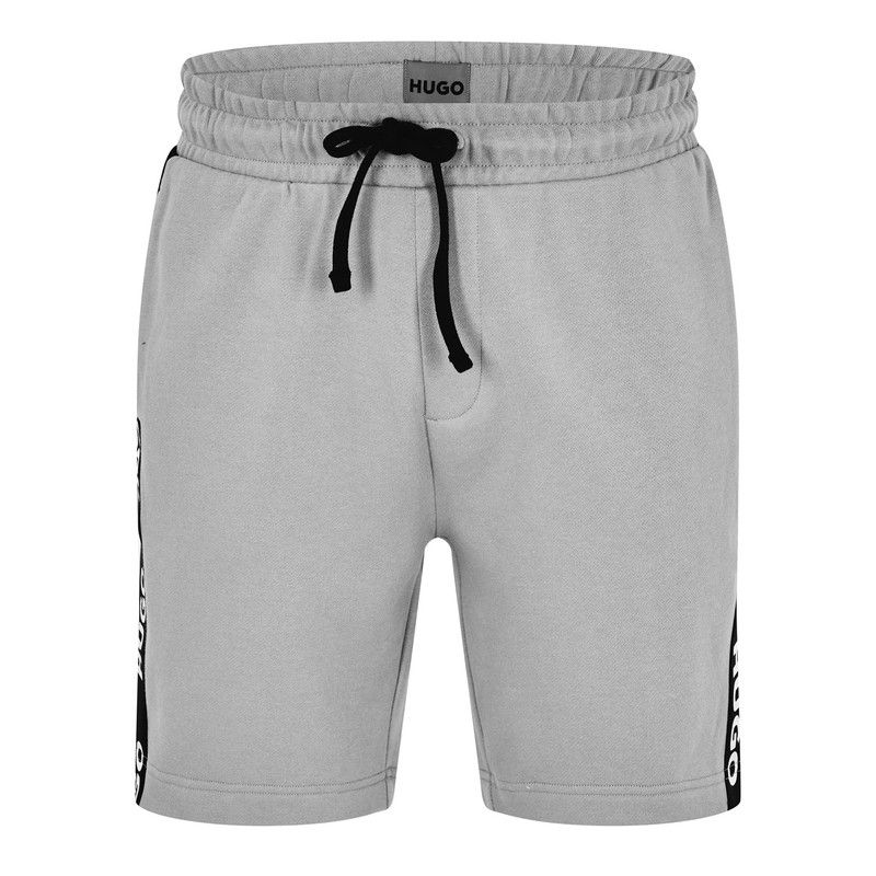 フューゴ メンズ ボトムス ハーフパンツ・ショーツ ショートパンツ ロゴ Hugo Logo Tape Pyjama Shorts Medium Grey030