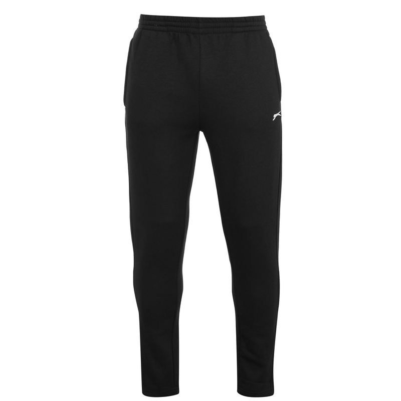 スラセンジャー メンズ ボトムス カジュアルパンツ パンツ フリース Slazenger Open Hem Fleece Pants Mens Black ブラック