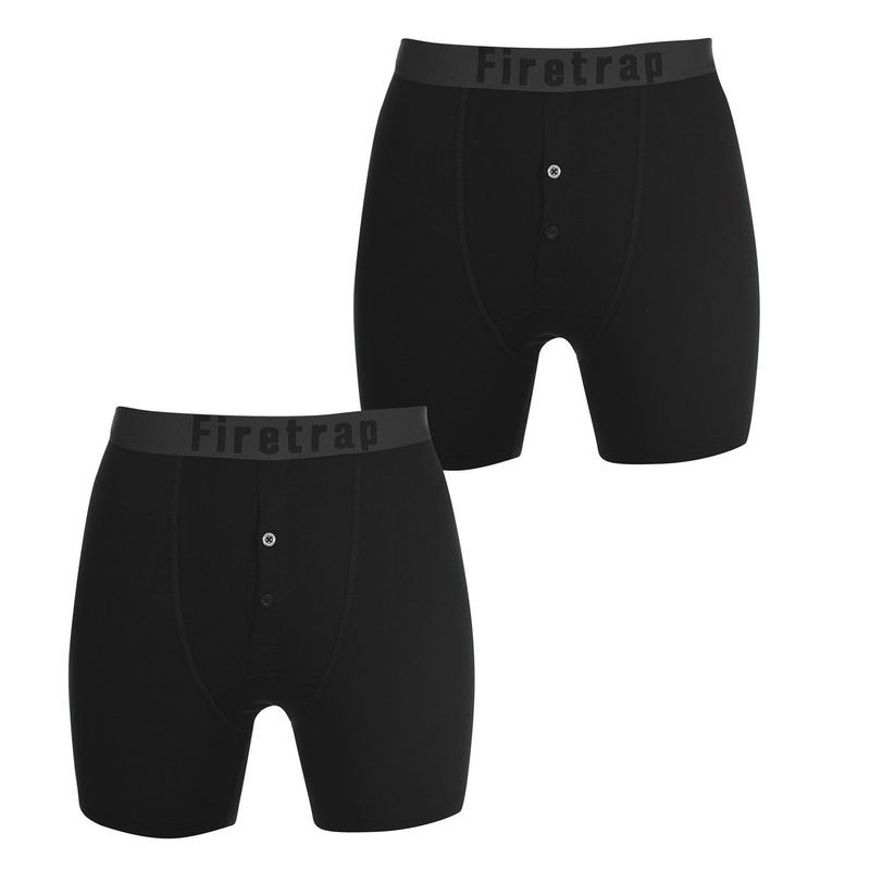 ファイヤートラップ メンズ アンダーウェア ボクサーパンツ Firetrap 2 Pack Boxers BlackBlack ブラック