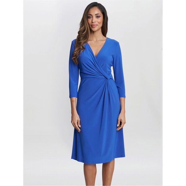 ジーナバッコーニ レディース トップス ワンピース ラップワンピース ジャージー Gina Bacconi Antonia Jersey Wrap Dress COBALT コバルト