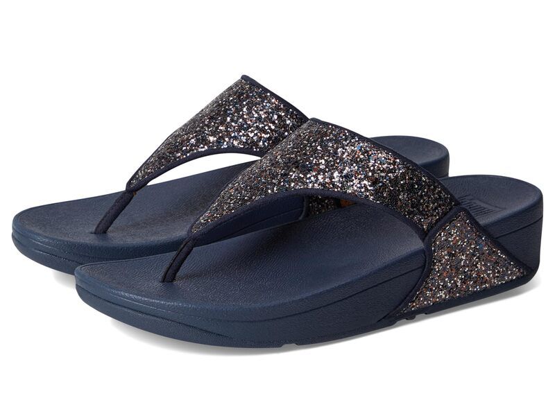 フィットフロップ レディース シューズ サンダル FitFlop Lulu MultiTonal Glitter ToePost Sandals Midnight Navy Mix ネイビー