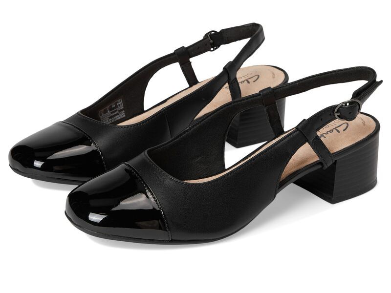 クラークス レディース シューズ ヒール Clarks Marilyn Rose Black Combi Leather ブラック