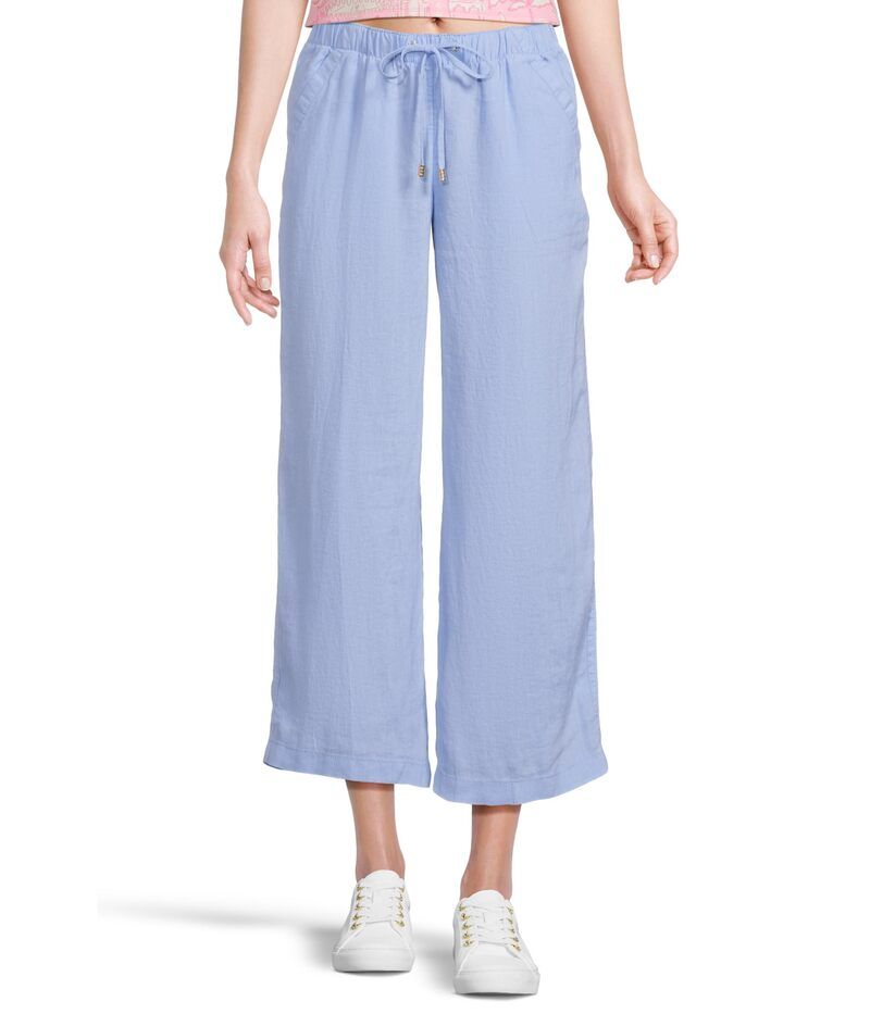 リリーピュリッツァー レディース ボトムス カジュアルパンツ リネン Lilly Pulitzer Brawley Linen Cropants Jacaranda Blue ブルー