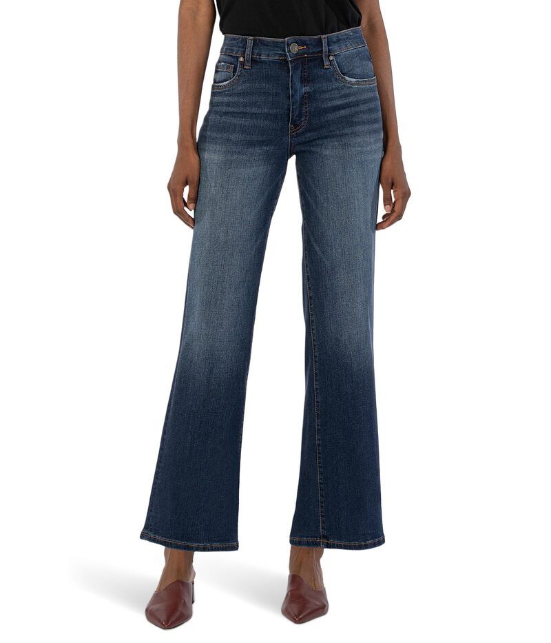 カットフロムザクロス レディース ボトムス デニムパンツ ワイドレッグ KUT from the Kloth Charlotte High Rise Fab Ab Wide Leg Resolved
