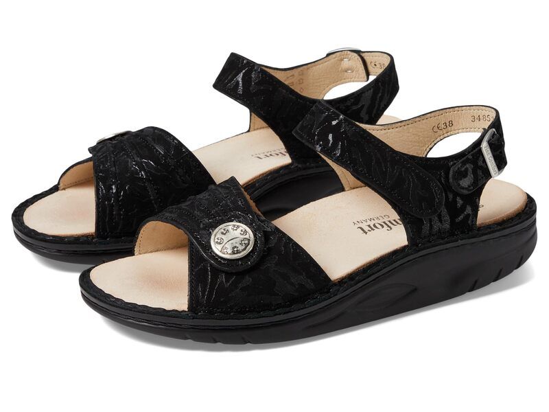 フィンコンフォート レディース シューズ サンダル Finn Comfort Suasalito Black Delizia ブラック