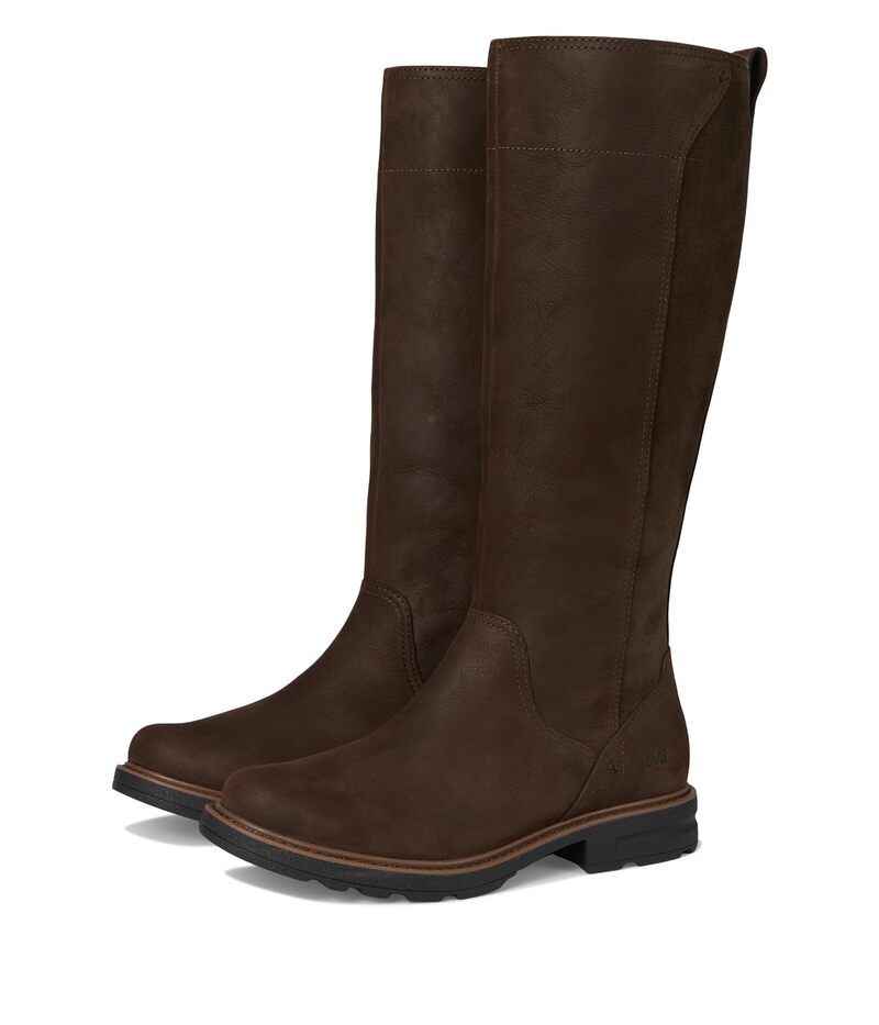 テバ レディース シューズ ブーツ・レインブーツ トール Teva ROWENA TALL Chocolate Brown ブラウン