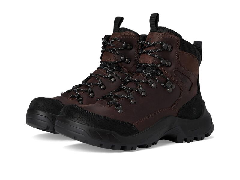 エコー メンズ シューズ ブーツ・レインブーツ レース ECCO Sport Offroad Waterproof High LaceUp Hiking Boots Black NubuckMocha Oil Nubuck ブラック