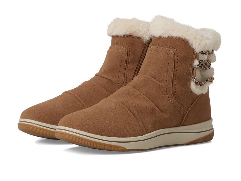 クラークス レディース シューズ ブーツ・レインブーツ Clarks Breeze Cozy Dark Sand Textile サンド
