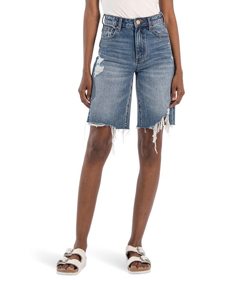 カットフロムザクロス レディース ボトムス ハーフパンツ・ショーツ KUT from the Klothailey HighRise BermudaBasic Raw Hem Enhanced