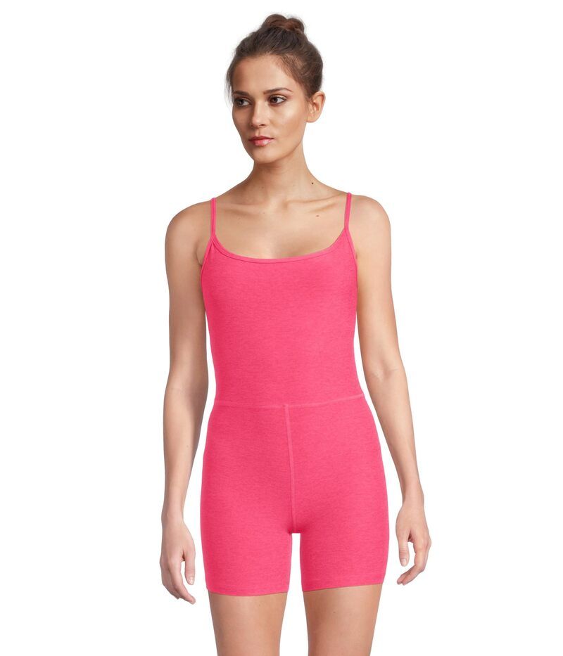 ビヨンドヨガ レディース トップス ジャンプスーツ Beyond Yoga Spacedye Keepace Biker Jumpsuit Vivid Pink Heather ヘザー