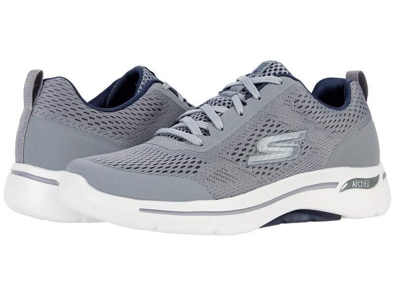 スケッチャーズ メンズ シューズ スニーカー SKECHERS Performance Go Walk Arch Fit Idyllic GrayNavy グレー