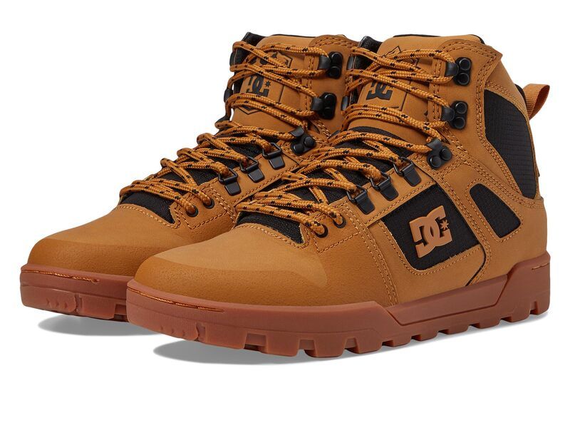ディーシー メンズ シューズ スニーカー ブーツ DC Pure HighTop WR Boot WheatBlack 1 ブラック