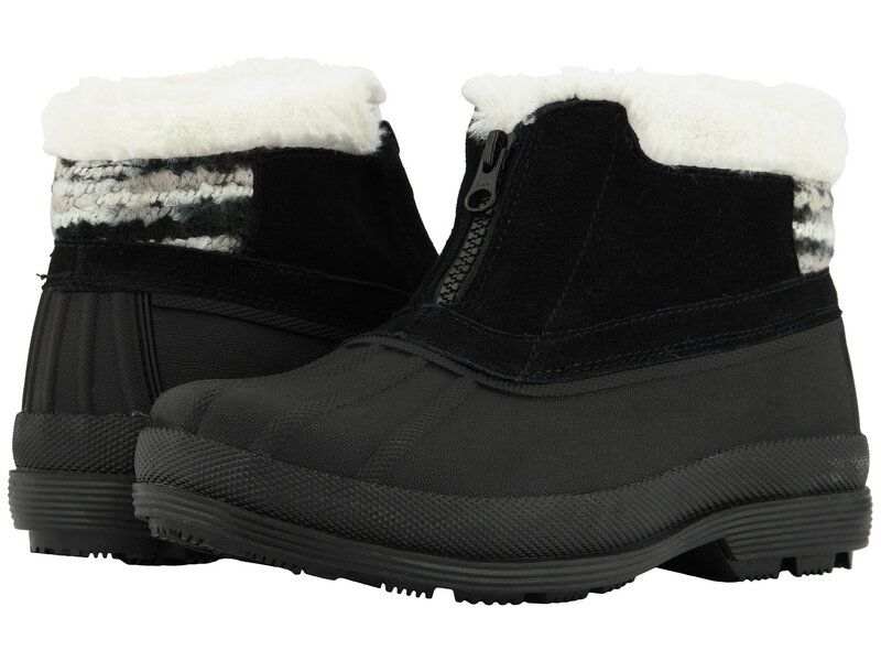 プロペット レディース シューズ ブーツ・レインブーツ アンクル Propet Lumi Ankle Zip BlackWhite ホワイト