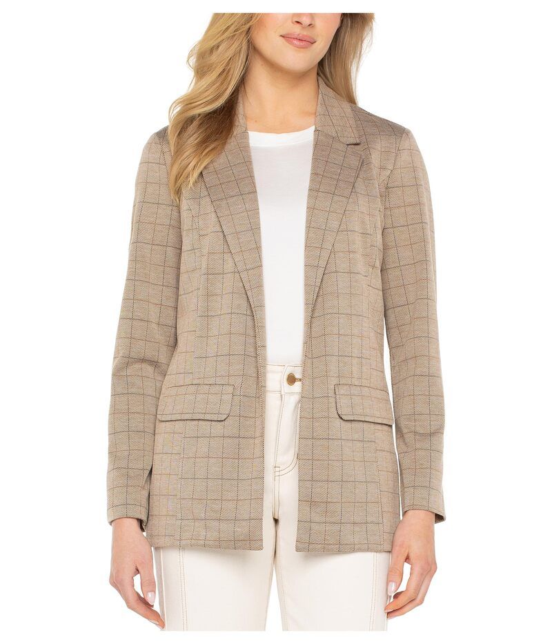 リヴァプール ロサンゼルス レディース アウター コート ブレザー Liverpool Los Angeles Boyfriend Blazer Khaki Grid Check カーキ 10,625円