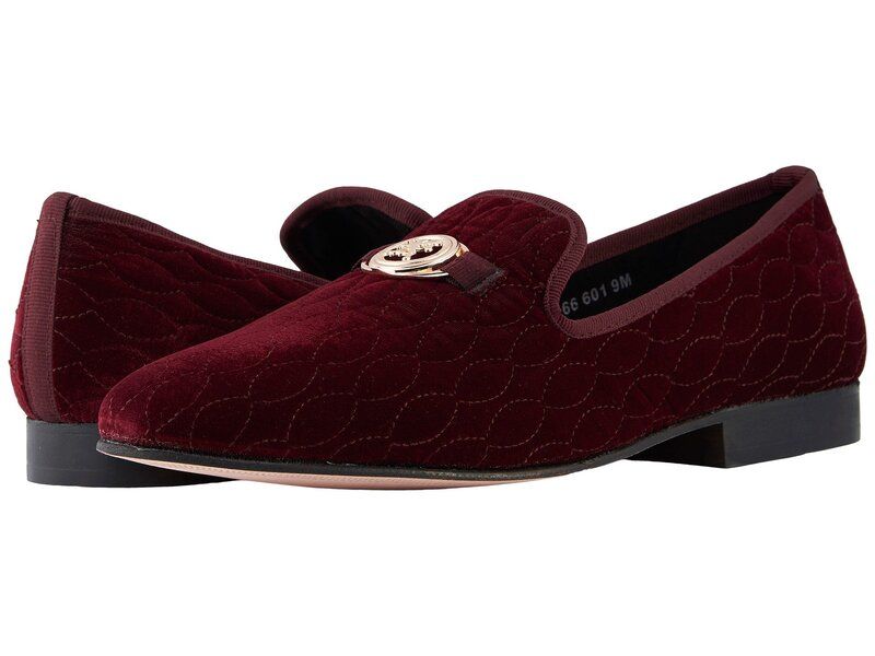 ステイシーアダムス メンズ シューズ スリッポン・ローファー Stacy Adams Valet Velour SlipOn Loafer Burgundy バーガンディ