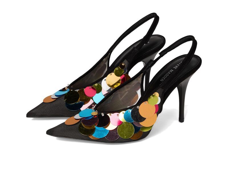 スティーブ マデン レディース シューズ ヒール Steve Madden Avid Black Mesh ブラック