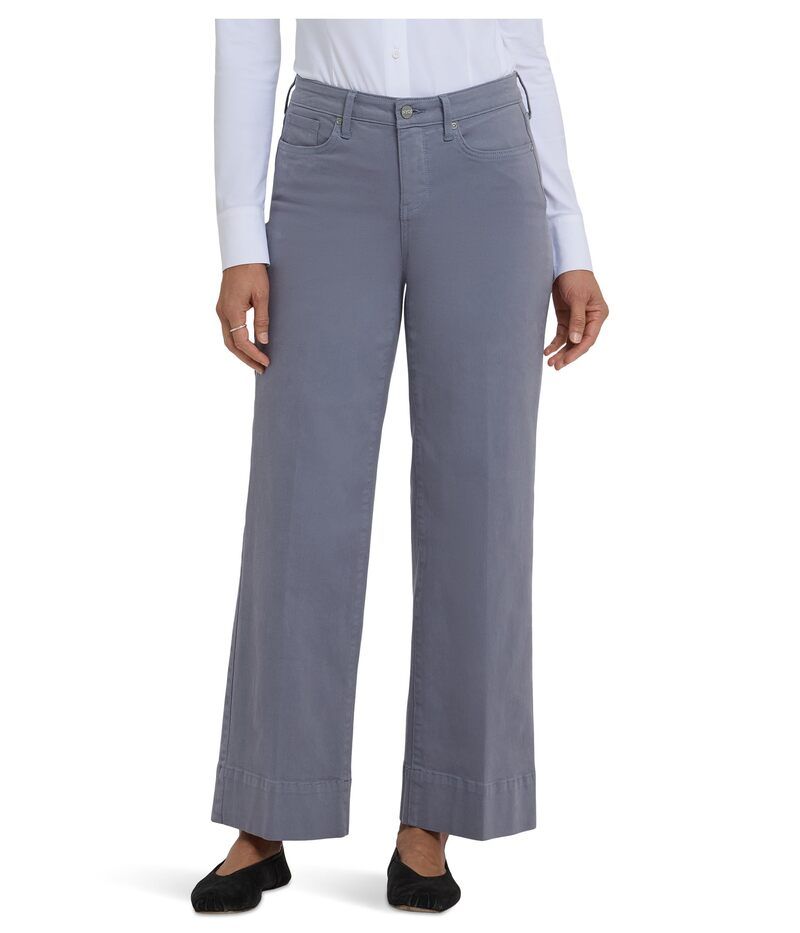 エヌワイディージェイ レディース ボトムス デニムパンツ ワイドレッグ アンクル ジーンズ NYDJ Teresa Wide Leg 3 Hem Ankle Jeans in Shadow Blue ブルー