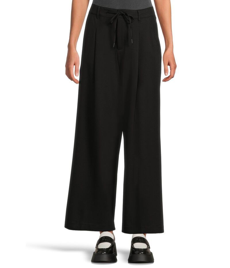 リヴァプール ロサンゼルス レディース ボトムス カジュアルパンツ ワイドレッグ プチ プリーツ Liverpoolos Angeles Petite HighRise Wide Leg Pleated Trousers Black ブラック