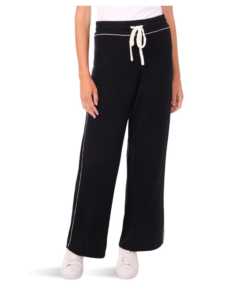 ヴィンスカムート レディース ボトムス カジュアルパンツ Vince Camuto Sweatpant W Drawstring Top Stitch Along Waist Rich Black ブラック