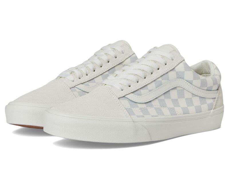 バンズ メンズ シューズ スニーカー Vans Old Skool Checkerboard GrayMarshmallow グレー
