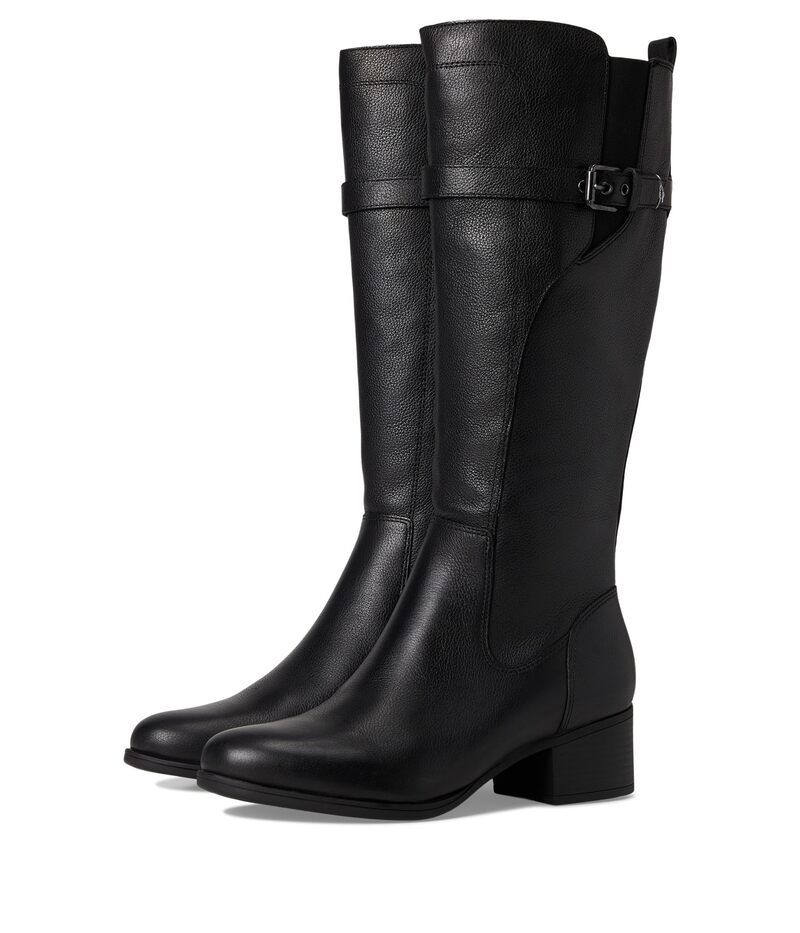 ナチュライザー レディース シューズ ブーツ・レインブーツ Naturalizer Kenna Knee High Boots Black Leather ブラック