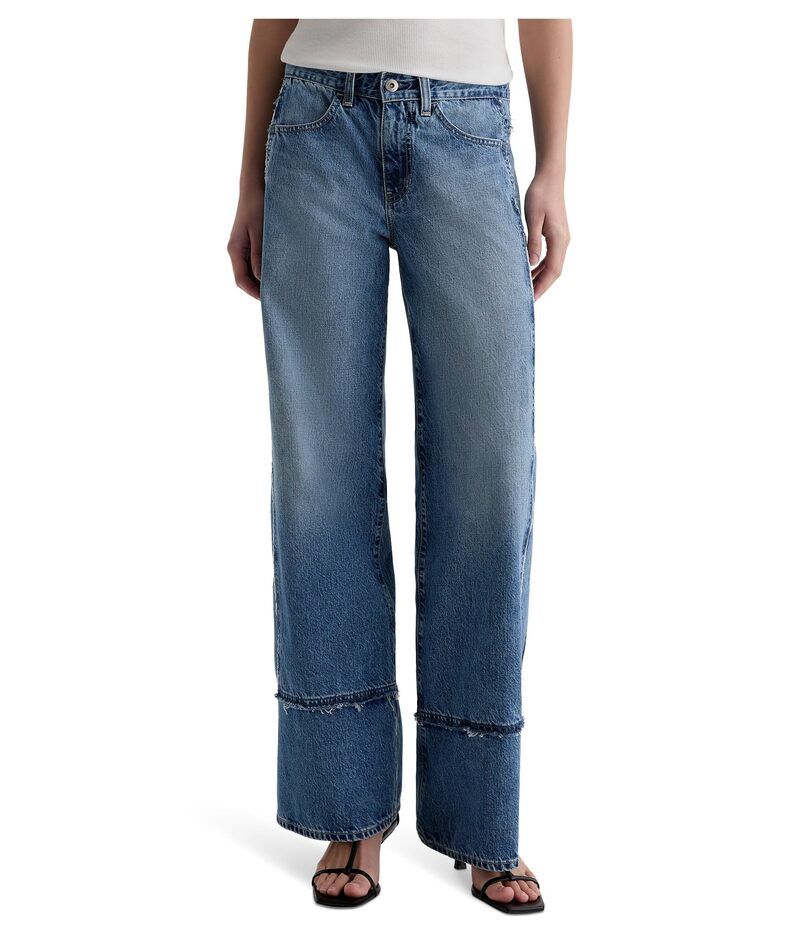 エージージーンズ レディース ボトムス デニムパンツ ワイドレッグ ローライズ AG Jeans Adria Low Rise Baggy Wide Leg in Socialite Socialite