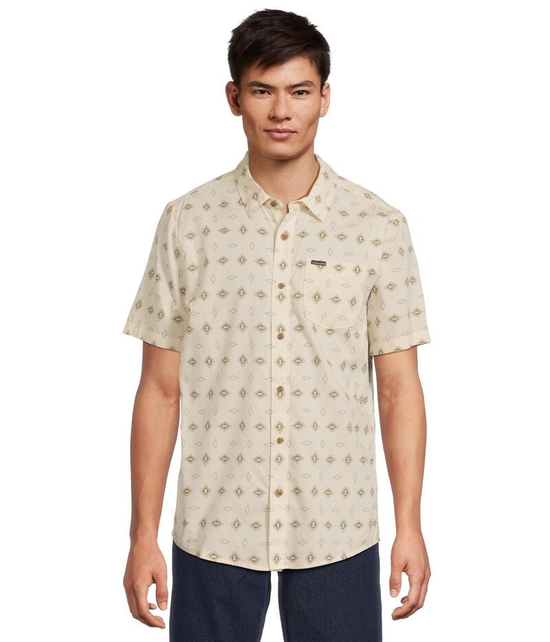 ボルコム メンズ トップス シャツ Volcom Trusted Short Sleeve Woven White Print ホワイト