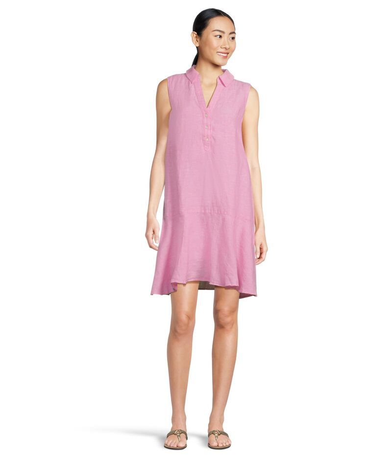リリーピュリッツァー レディース トップス ワンピース リネン Lilly Pulitzer Ellowyn Linen Dressunkissed Pink X Resort White ホワイト