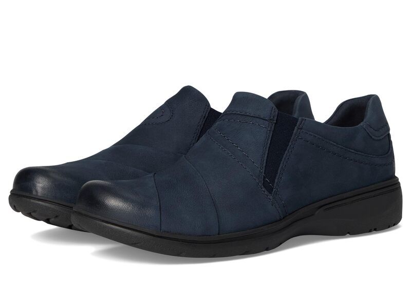 クラークス レディース シューズ スリッポン・ローファー Clarks Carleigh Abby Navy Nubuck ネイビー