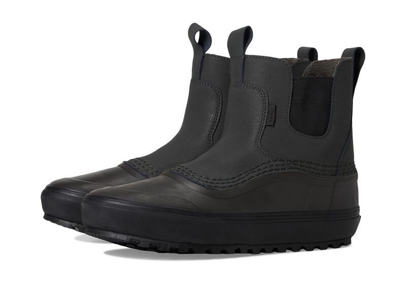 バンズ メンズ シューズ ブーツ・レインブーツ チェルシー Vans Mte Standard Mid Chelsea Waterproofaded Black ブラック
