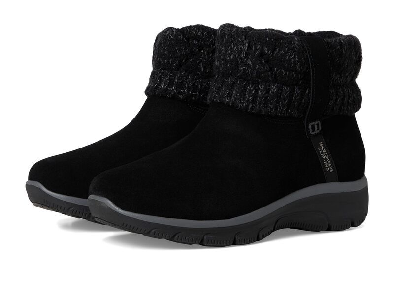 スケッチャーズ レディース シューズ ブーツ・レインブーツ スエード SKECHERS Easy Going Cozy Weather 2 Suede Hands Free Slipins Black ブラック