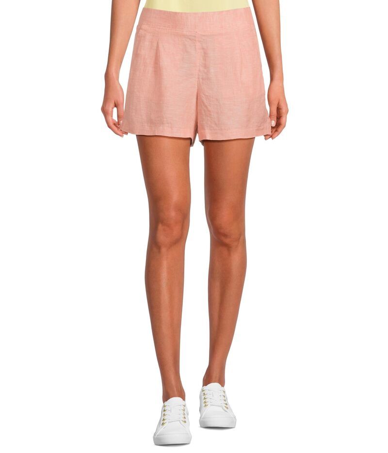 リリーピュリッツァー レディース ボトムス ハーフパンツ・ショーツ ショートパンツ キャップ リネン Lilly Pulitzer Captina Linen Shorts Papaya X Resort White ホワイト