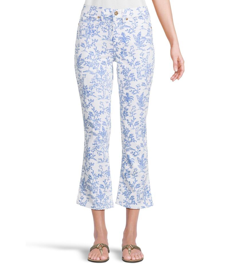 リリーピュリッツァー レディース ボトムス デニムパンツ Lilly Pulitzer Annet HighRise Crop Flare Resort White Tall Tales ホワイト
