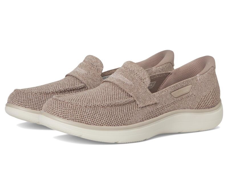 スケッチャーズ レディース シューズ スリッポン・ローファー SKECHERS Performance OnTheGo Hands Free Slipins Radiant Bonnie Taupe トープ