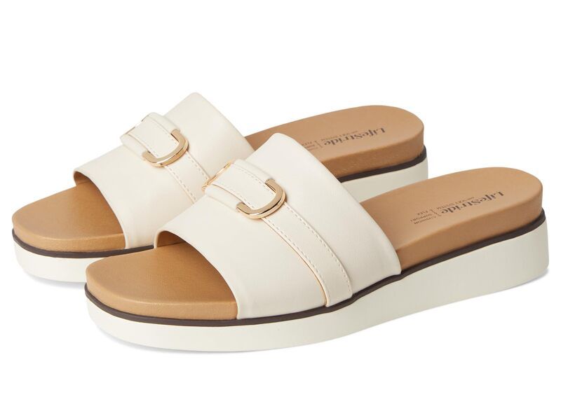 ライフストライド レディース シューズ ブーツ・レインブーツ LifeStride Genevieve Creme Beige Faux Leather ベージュ