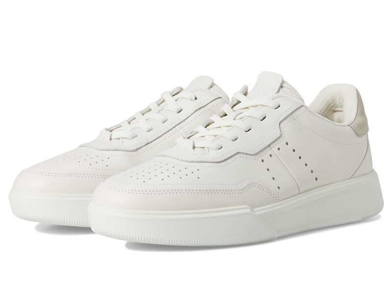 エコー メンズ シューズ スニーカー レース ECCO Street Court Lace Sneaker WhiteShadow White ホワイト