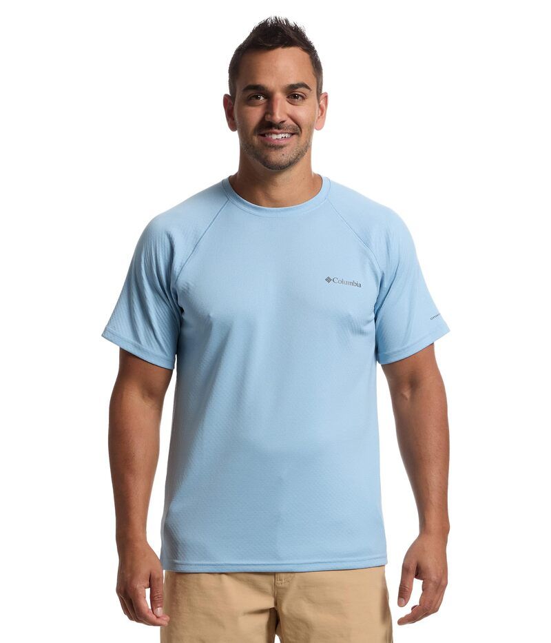 コロンビア メンズ トップス シャツ Columbia Alpine Chill Pro Short Sleeve Crew Ripple Blue ブルー