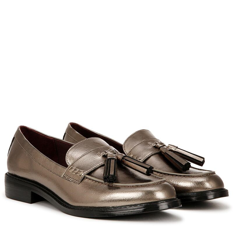 フランコサルト レディース シューズ スリッポン・ローファー Franco Sarto Carolyn Low Slipons Pewter Metallic ピューター