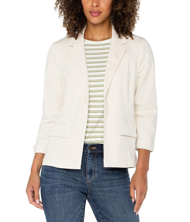 リヴァプール ロサンゼルス レディース アウター コート ブレザー Liverpool Los Angeles Fitted Blazer Soft Touch Twill Bone