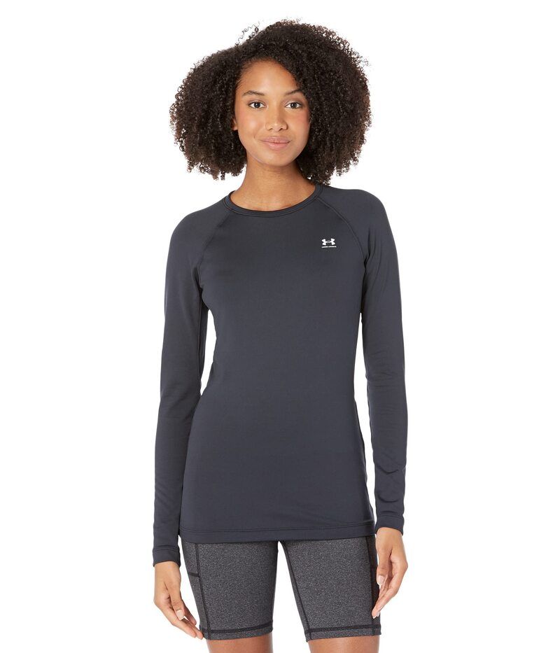 アンダーアーマー レディース トップス シャツ クルーネック Tシャツ Under Armour Authentics Long Sleeves Crew Neck TShirt BlackWhite ホワイト