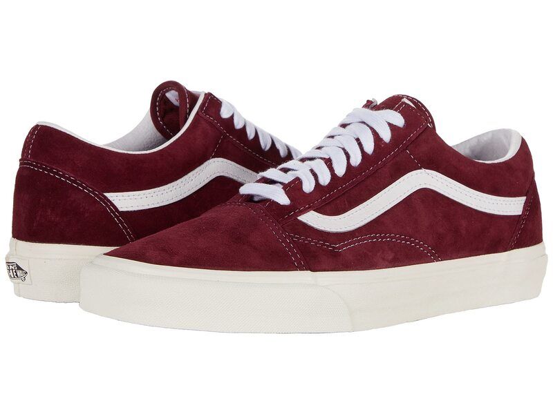 バンズ メンズ シューズ スニーカー Vans Old Skool Pig Suede PomegranateSnow White ホワイト