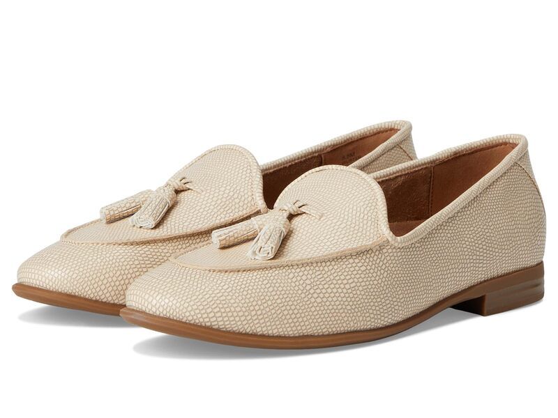 エアロソールズ レディース シューズ スリッポン・ローファー Aerosoles Wuster Light Stone Lizard Embossed Faux Leather ストーン