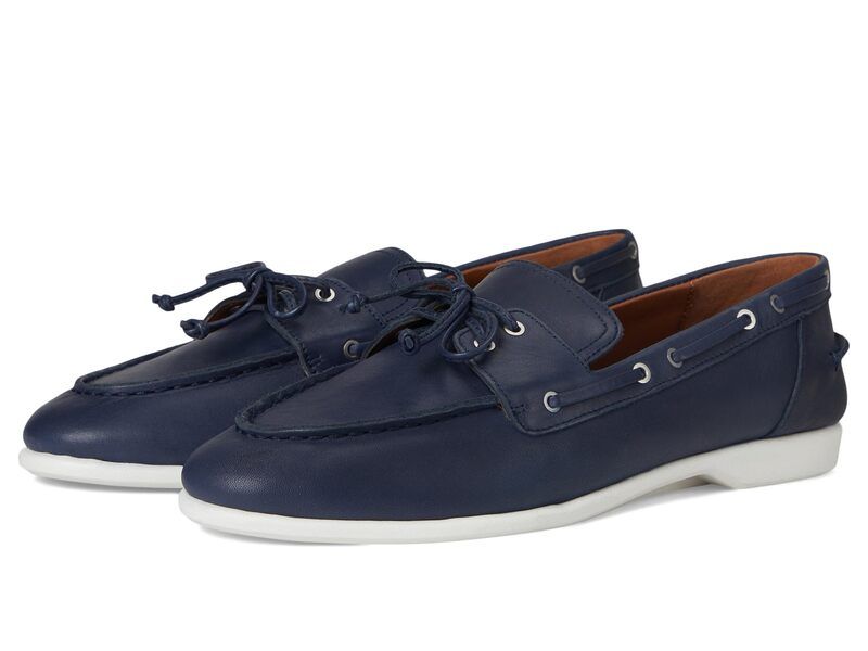 エアロソールズ レディース シューズ スリッポン・ローファー Aerosoles Barita Navy Leather white Outsole ホワイト