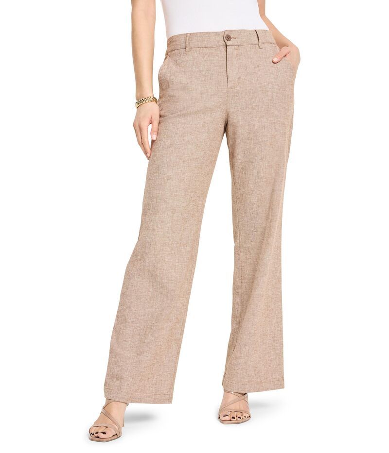 ニックプラスゾーイ レディース ボトムス カジュアルパンツ コットン リネン NICZOE 31 Linen Cotton Eliot Wideleg Pants Brown Mix ブラウン