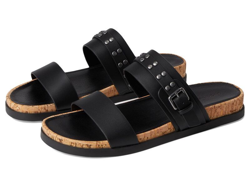 ラッキーブランド レディース シューズ サンダル Lucky Brand Dineesa Studded Two Band Flat Sandals Black ブラック 17,610円