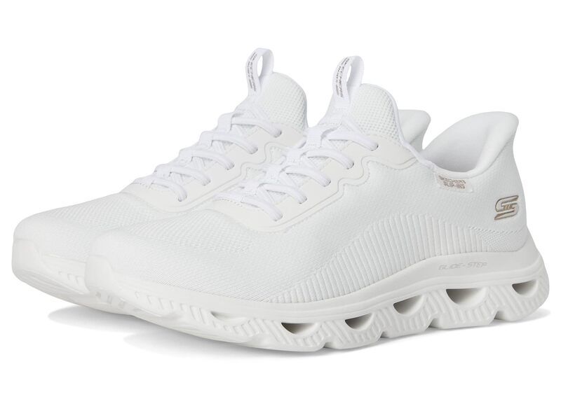 スケッチャーズ レディース シューズ スニーカー BOBS from SKECHERS Hands Free SlipIns Bobs Arc Waves White ホワイト