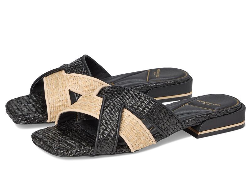 ケネスコール レディース シューズ ブーツ・レインブーツ Kenneth Cole New York Issa NaturalBlack Raffia ブラック