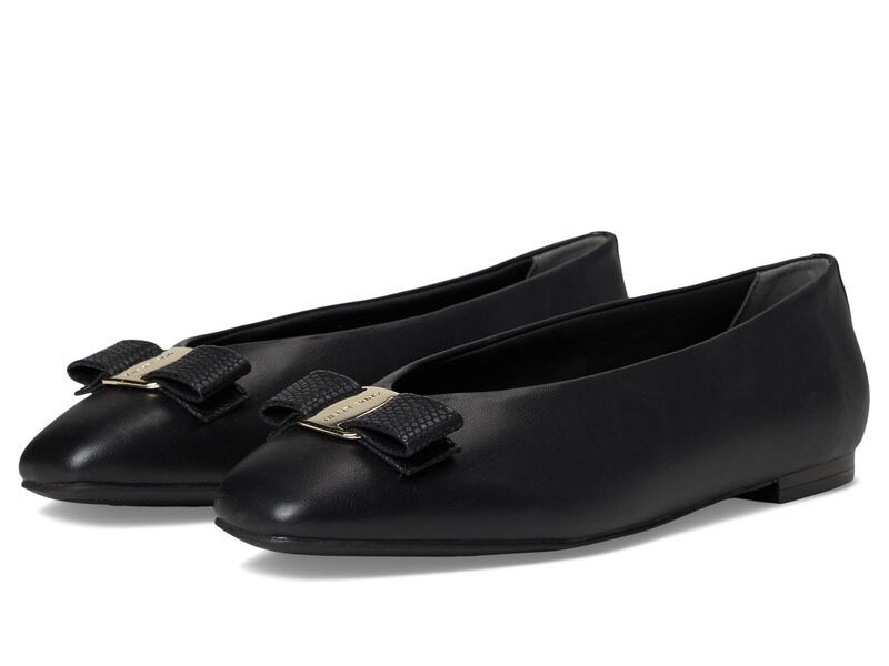 アンクライン レディース シューズ スリッポン・ローファー Anne Klein Willow Black Smooth ブラック
