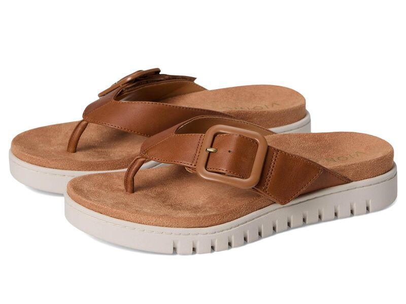 バイオニック レディース シューズ サンダル VIONIC Uptown Marin Tan Leather タン